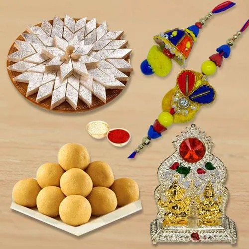 Stunning Bhaiya Bhabhi Set Rakhi N Assortments Combo