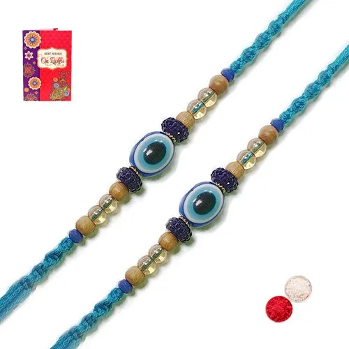 Graphic Blue Evil Eye Rakhi