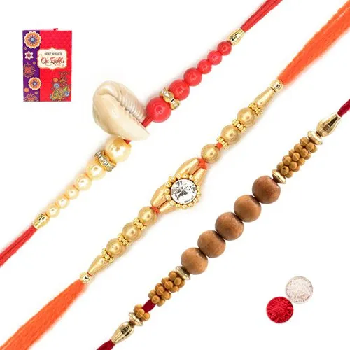 Radiant Beads Rakhi Trio