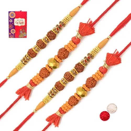 Enchanting Beads Rudraksha Rakhis