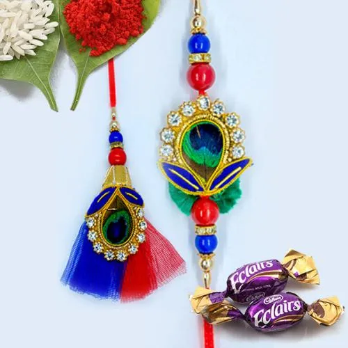 Ravishing Bhaiya Bhabhi Rakhi with 2 Chocolates