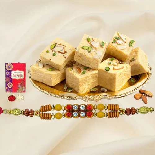 Fantastic Gift of Rakhi with Haldiram Soan Papadi