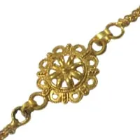 Impressionable 24 Carat Gold Plated Designer 1 Rakhi for Auspicious Occasion